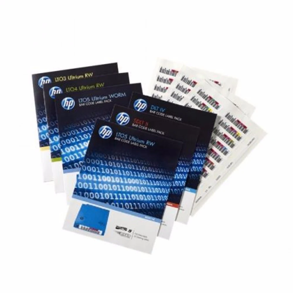 Набор наклеек HPE Ultrium6 6,25Tb bar code label pack (100 data + 10 cleaning) for C7976A (for libraries & autoloaders)