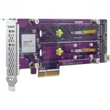 QNAP QM2-2P-344A 2 x M.2 22110 or 2280 PCIe (Gen3 x 4) NVMe SSD slots, Low-profile flat and Full-height are bundled