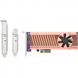 QNAP QM2-2P-344A 2 x M.2 22110 or 2280 PCIe (Gen3 x 4) NVMe SSD slots, Low-profile flat and Full-height are bundled