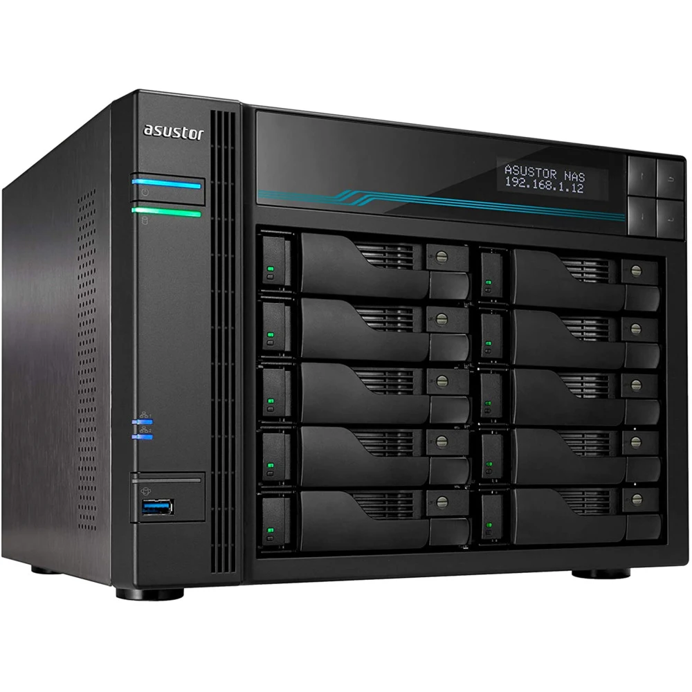 Платформа СХД ASUSTOR AS6510T 10 Bay (Max.18) 2xM.2 2x2.5GLAN 2x10GLAN 8GB (Max.64GB) DDR4 2xUSB {1} (831227)