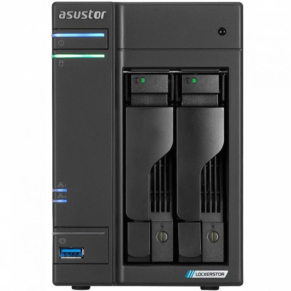 Сетевое хранилище ASUSTOR AS6702T 2-Bay NAS/Intel Celeron N5105 2,0GHz/4GB DDR4, noHDD(HDD,SSD)/2x2,5Gbe(LAN)/2xUSB3.2,HDMI