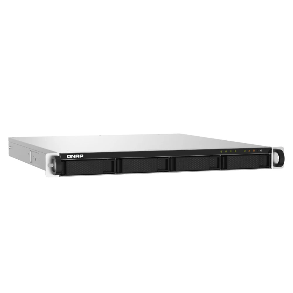 Сетевое хранилище без дисков QNAP SMB TS-432PXU-2G 4-Bay quad-core AL324 64-bit 1.7 GHz rackmount NAS with 250W PSU, 2GB DDR4 UDIMM RAM (max 1x16GB), SATA 6Gb/s, 2x 10GbE SFP+ LAN, 2x2.5 GbE LAN, 1x