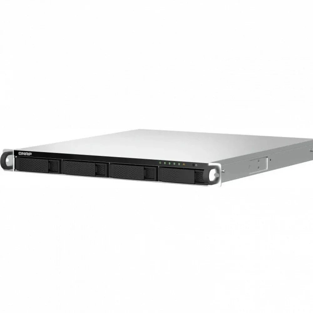 Сетевое хранилище без дисков/ SMB QNAP TS-464U-8G NAS 4 HDD trays, rackmount 1U, 1 PSU. 4-core Intel Celeron N5105/N5095 2.0-2.9 GHz, 8 GB RAM MAX, 2x2.5GbE, 2xUSB 3.2 Gen 2 (10Gbps), 2xUSB 2.0, 1xH