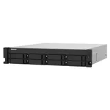 SMB QNAP TS-832PXU-4G 8-Bay AL324 quad-core 1.7 GHz 2U rackmount NAS, 4GB DDR4 UDIMM RAM (max 1x16GB), SATA 6Gb/s, 2x 10GbE SFP+ LAN, 2x2.5 GbE LAN, 1x PCIe Gen2 x2 slot. W/o RAIL-B02