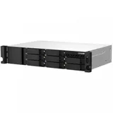 SMB QNAP TS-864eU-8G NAS, 8-tray 3,5"/2,5" w/o HDD, 4-core Intel Celeron N5095 2.0-2.9 GHz, 8GB DDR4 max, 2x2.5GbE LAN, 2U Rackmount, 1x300W PSU. W/o rail kit RAIL-B02