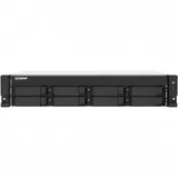 Сетевое хранилище без дисков SMB QNAP TS-873AeU-4G NAS 8x3.5/2.5 SATA/SSD trays, 2 x M2 PCIe, 2x 2.5 GbE, 2U rackmount, 1 PSU. AMD Ryzen V1500B 4-core/8-thread 2.2 GHz processor, 4 GB DDR4 RAM (1*4