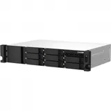 Сетевое хранилище без дисков SMB QNAP TS-873AeU-4G NAS 8x3.5/2.5 SATA/SSD trays, 2 x M2 PCIe, 2x 2.5 GbE, 2U rackmount, 1 PSU. AMD Ryzen V1500B 4-core/8-thread 2.2 GHz processor, 4 GB DDR4 RAM (1*4