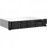 Сетевое хранилище без дисков SMB QNAP TS-873AeU-4G NAS 8x3.5/2.5 SATA/SSD trays, 2 x M2 PCIe, 2x 2.5 GbE, 2U rackmount, 1 PSU. AMD Ryzen V1500B 4-core/8-thread 2.2 GHz processor, 4 GB DDR4 RAM (1*4