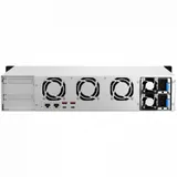 Сетевое хранилище без дисков SMB QNAP TS-873AeU-RP-4G NAS 8 HDD trays, 2x 2.5 GbE. 64-bit 4-core AMD V1500B 2,2 GHz, 4 GB. RAM (1*4 GB) up to 32GB (2*16 GB), 2 x M2 2280 (PCIe Gen3 x 1), 2xPSU W/o r