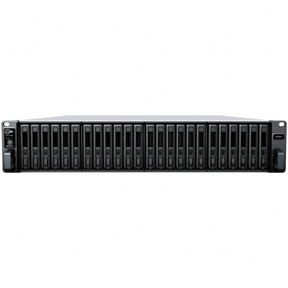 Synology FS3410 [НЕЗНАЧИТЕЛЬНОЕ ПОВРЕЖДЕНИЕ УПАКОВКИ, ФОТО ПО ЗАПРОСУ] СХД 24x 2.5" SATA3 RAID modes: JBOD / 0 / 1 / 5 / 6 / 10