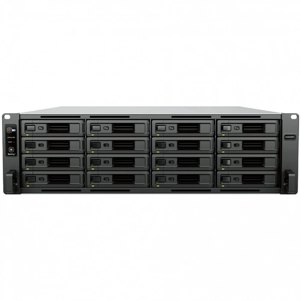 Система хранения данных Synology Rack 3U QC3,35GhzCPU/8Gb(32)/RAID0,1,10,5,6/16hot plug (3,5' or 2,5')/upto 28hp with RX1225RP/2xUSB3.2/2xGbE/1x10GbE (1xExp.)/iSCSI/2xPS/no rail/1YW repl RS2821RP+