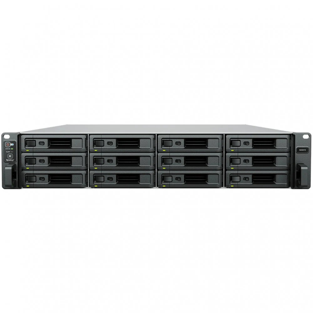 Системы хранения данных Synology 2U/12bay 8C 2,1GhzCPU/16Gb(128)/RAID0,1,10,5,6/upto 96HDD (7xRX1222sas)/2xUSB/4GbE+2x10GE(RJ-45)/2Expslot/iSCSI/2xIPcam/2xRPS/no rail/1YW repl SA3400