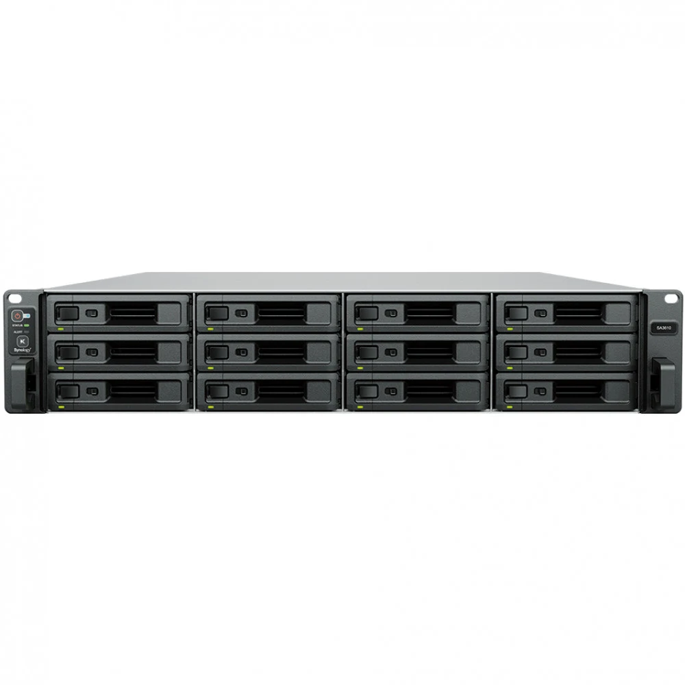 Системы хранения данных Synology 2U/12bay 12C 2,1GhzCPU/16Gb(128)/RAID0,1,10,5,6/upto 96HDD (7xRX1222sas)/2xUSB/4GbE+2x10GE(RJ-45)/2Expslot/iSCSI/2xIPcam(up to128)/2xPSU/no rail/1YW