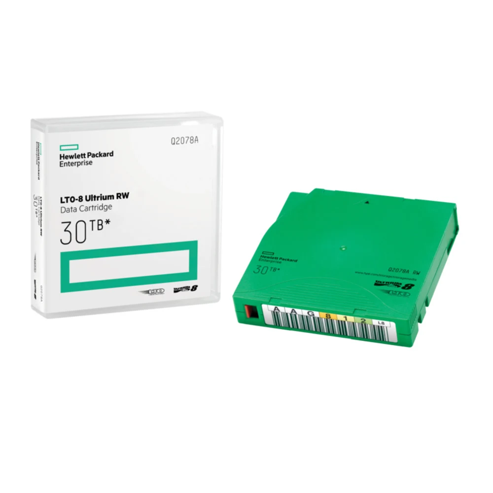 Картридж ленточный HPE Ultrium LTO8 30TB non custom bar code labeled cartridge 20-pack (for libraries & autoloaders incl. 20xQ2078A)