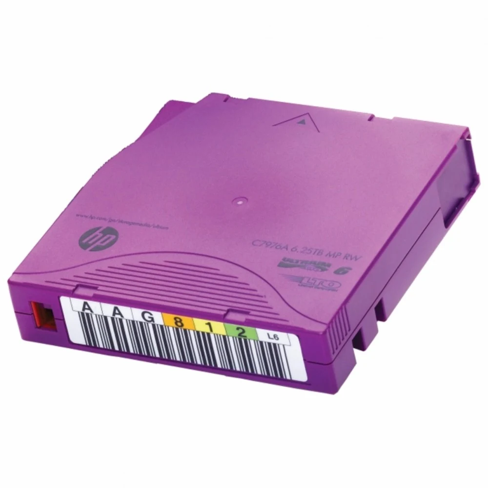 HPE Ultrium LTO6 6,25TB bar code non custom labeled cartridge 20 pack (for libraries & autoloaders incl. 20 x C7976L) analog of C7976AL