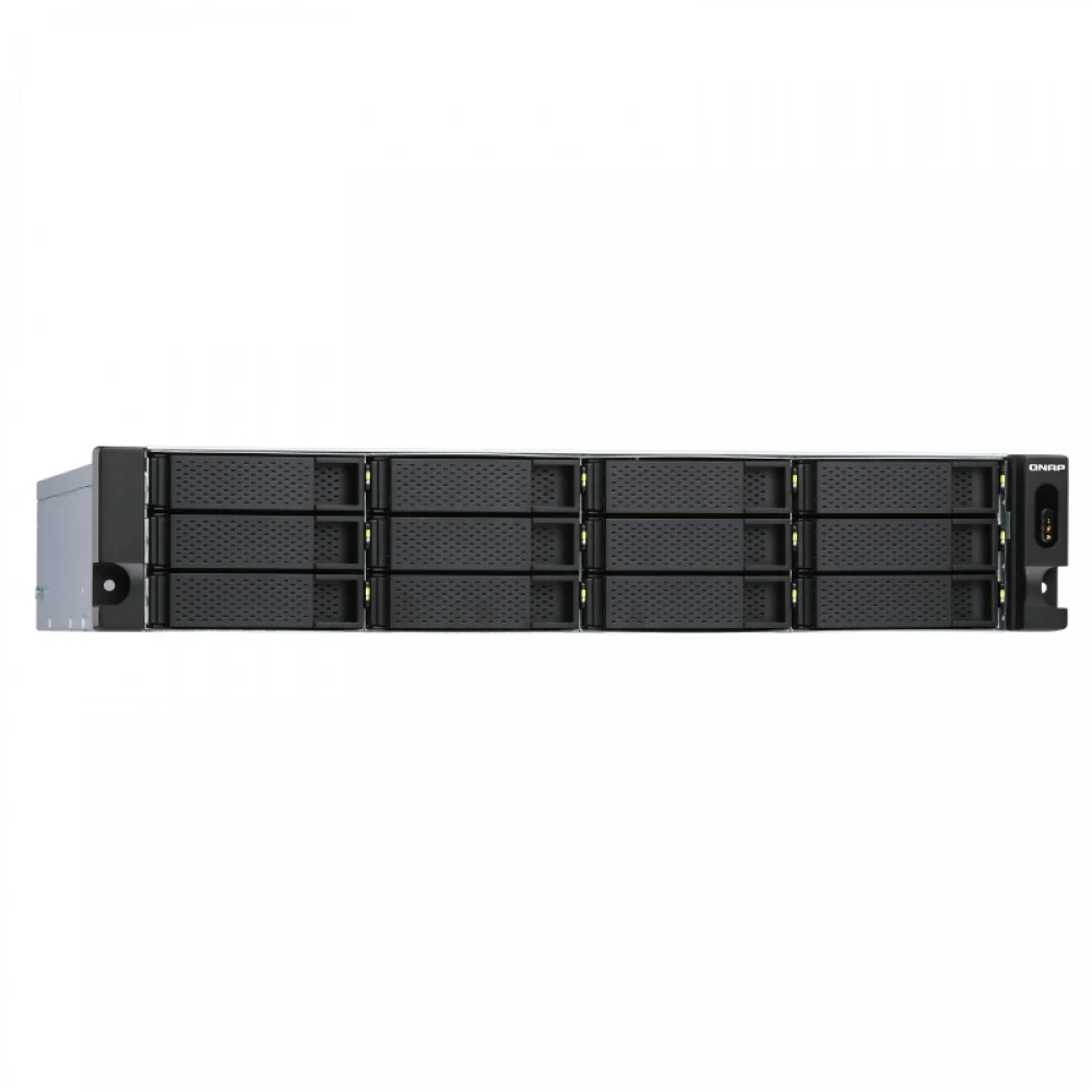 Полка расширения сетевого хранилища без дисков/ SMB QNAP TL-R1200S-RP SATA 6GB/s JBOD storage enclosure, 12-tray 3,5"/2,5" w/o HDD, 3 x SFF-8088, 2 PSU. Rackmount. W/o rail kit RAIL-B02