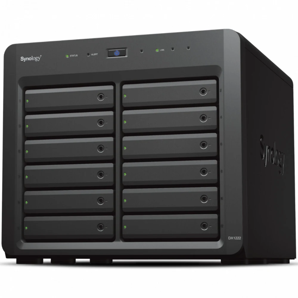 Synology Expansion Unit for DS3622xs+,DS2422+/upto 12hot plug HDDs SATA(3,5' or 2,5')/1xPS incl Infiniband Cbl''
