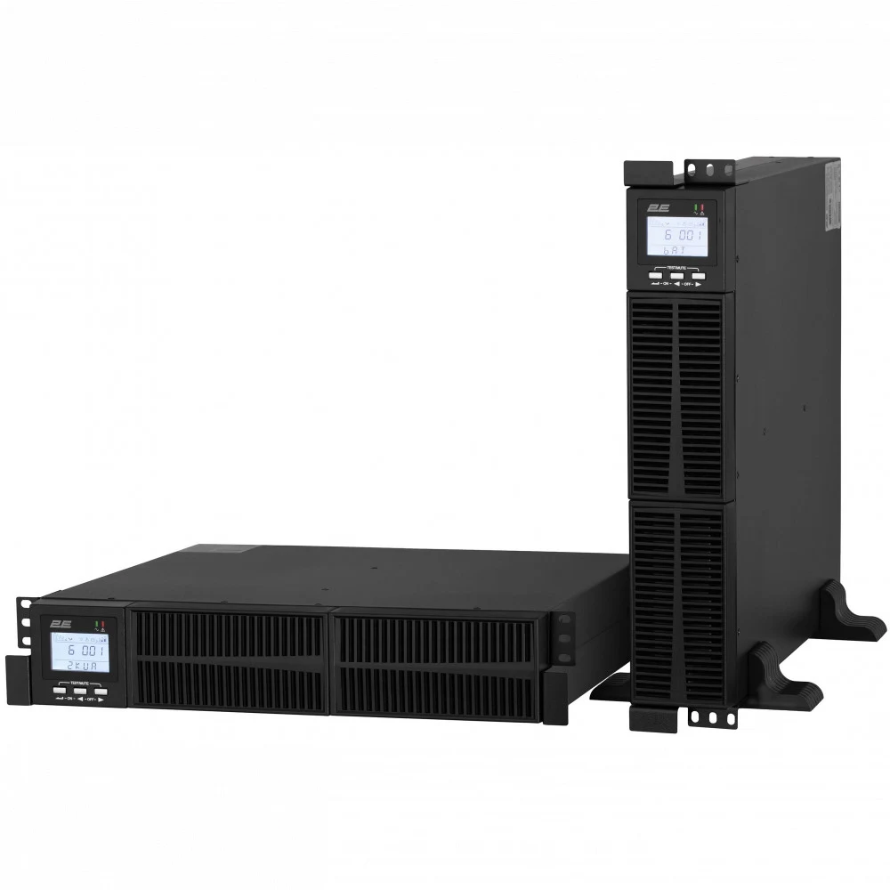 ИБП 2E OD2000RT, 2000VA/1800W, RT2U, LCD, USB, 3xSchuko