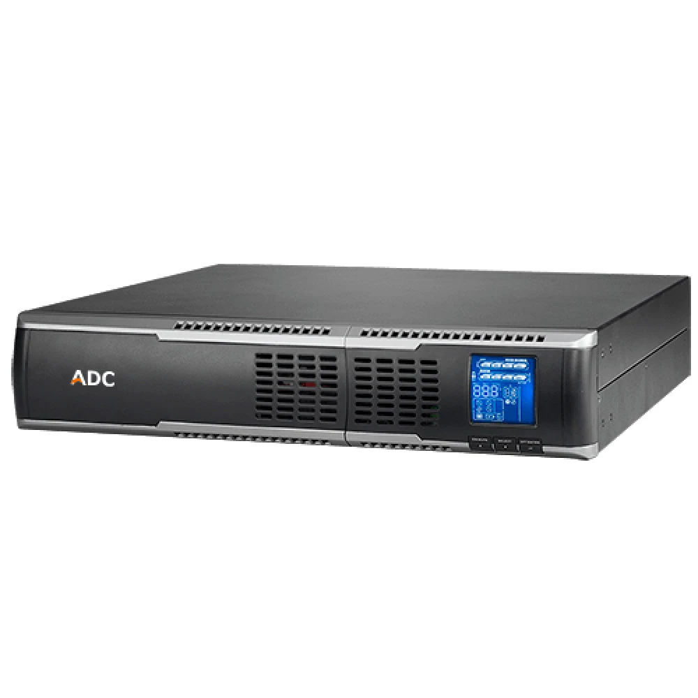 ИБП ADC SPARK 1000 RT 1kW, Коэффициент мощности 0.9, вход/выход 120 В или 220 В, R/T с CSB, Батареи - 12 В/9 Ач*2 шт., розетка IEC, ЖК-дисплей, USB и RS232, слот SNMP, шнур питания со входом. Время
