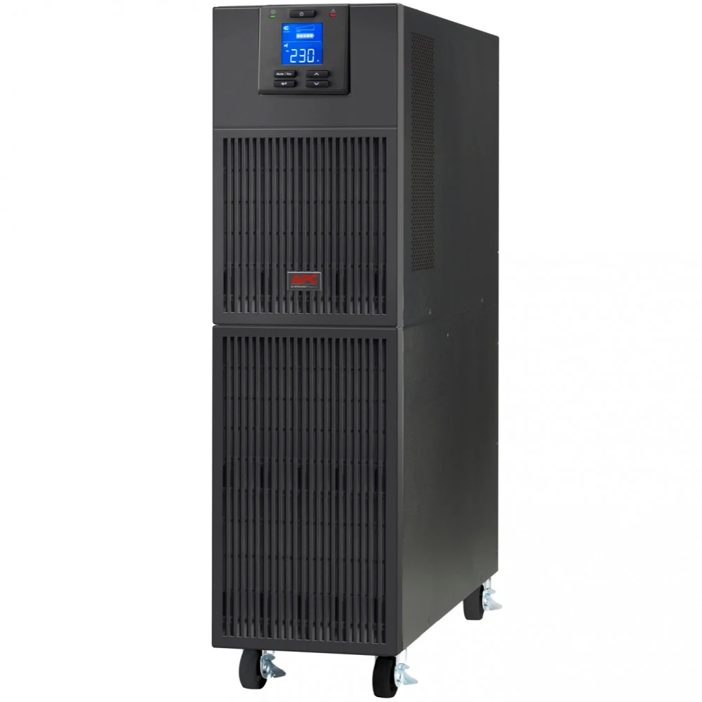 Источник бесперебойного питания, APC, Easy UPS SRV6KI, Онлайн, Мощность 6000ВА/6000Вт, Напольный, 230В, Вых: клеммная колодка, Intelligent Card Slot, LCD, 16шт * 7Ач, Чёрный