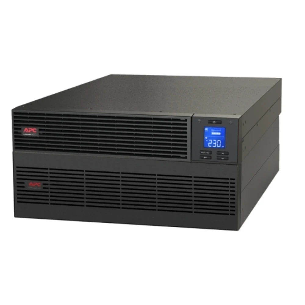 Источник бесперебойного питания, APC, Easy UPS SRV10KRILRK, Комплект: SRVPM10KRIL-1шт, SRVRK1-1шт, SRV240RLBP9A-1шт, SRVRK2-1шт, Онлайн, Мощность 10000ВА/10000Вт, Стоечный 5U, 230В, Вых: клеммная ко