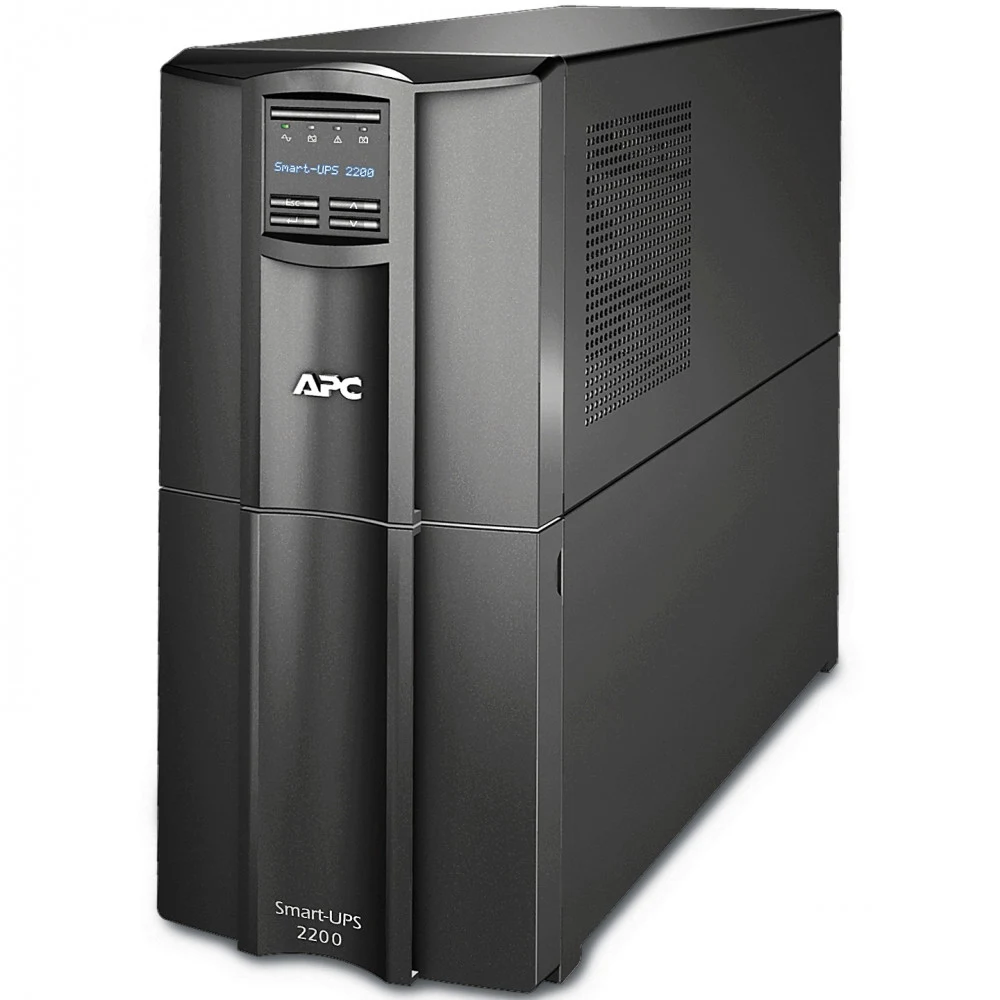 Источник бесперебойного питания, APC, Smart-UPS SMT2200IC, Линейно-интерактивный, Мощность 2200ВА/1980Вт, Напольный, 230В, Вых: 8 x IEC C13, 1 x IEC C19, RBC55, SmartConnect Port+SmartSlot, AVR, LCD