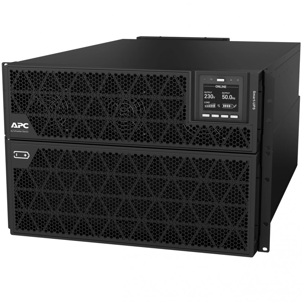 Источник бесперебойного питания, APC, Smart-UPS SRTG20KXLI, Онлайн, Мощность 20кВА/20кВт, 230 В/380 В...415 В, жесткий кабель, 5 проводов (3P+N+E)+3 провода (1P+N+E), сетевая плата, без монтажного н