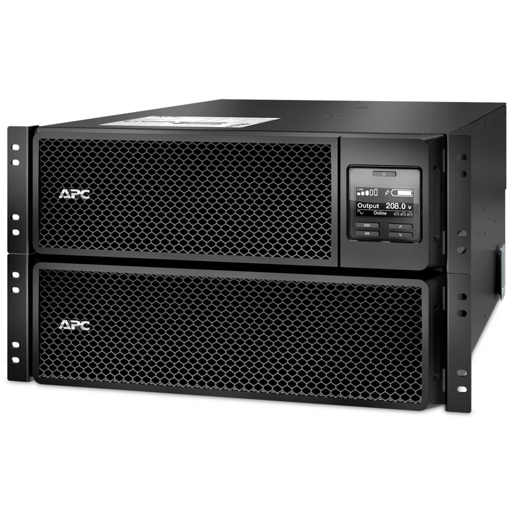 Источник бесперебойного питания APC Источник бесперебойного питания APC Smart-UPS SRT, On-Line, 8000VA / 8000W, Rack/Tower, IEC, LCD, Serial+USB, SmartSlot, подкл. доп. батарей Характеристики: Выход