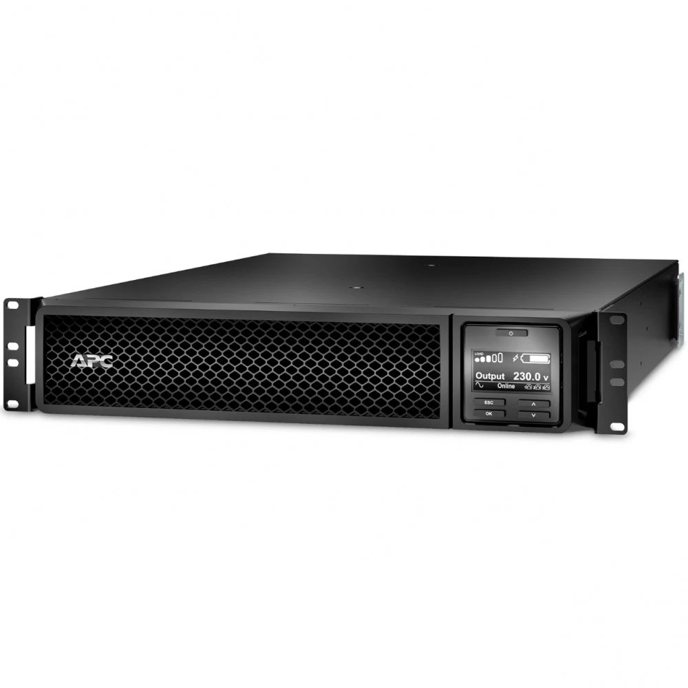 ИБП для монтажа в стойку/ Smart-UPS SRT 1.98 KВатт / 2.2 kВА On-Line, Extended-run, Black, Rack, with PowerChute Business Edition sofware, Interface Port DB-9 RS-232, SmartSlot, (2) IEC 320 C19, (8)