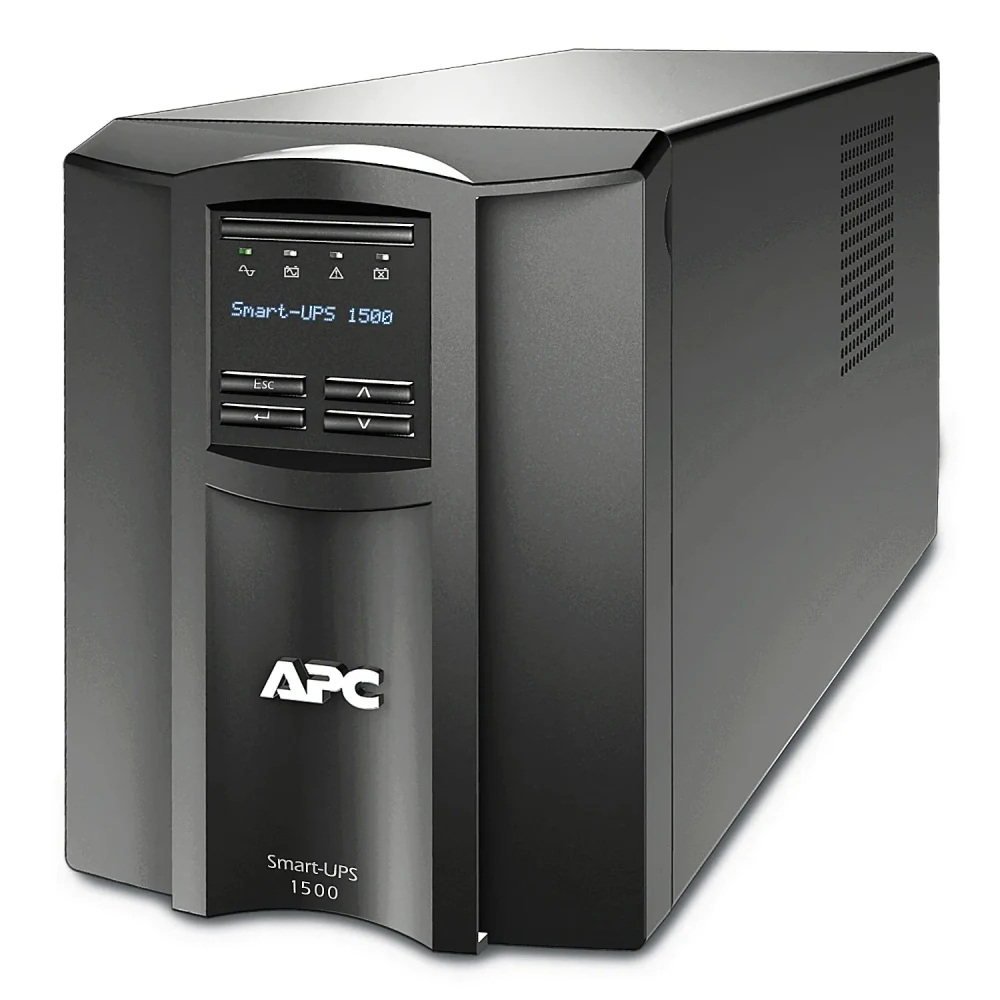 Источник бесперебойного питания APC Smart-UPS 1500VA/1000W, Line-Interactive, LCD, Out: 220-240V 8xC13 (4-Switched), SmartSlot, USB, SmartConnect, Black, 1 year warranty (замена SMT1500I) (существен