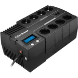 Источник бесперебойного питания, CyberPower, BR700ELCD, Мощность 700ВА/420Вт, BR-серия, Линейно-интерактивный, Напольный, ЖК дисплей/USB/Tel.line, Диапазон работы AVR: 165-290В, Бат.1 шт., Вых: 8xSc
