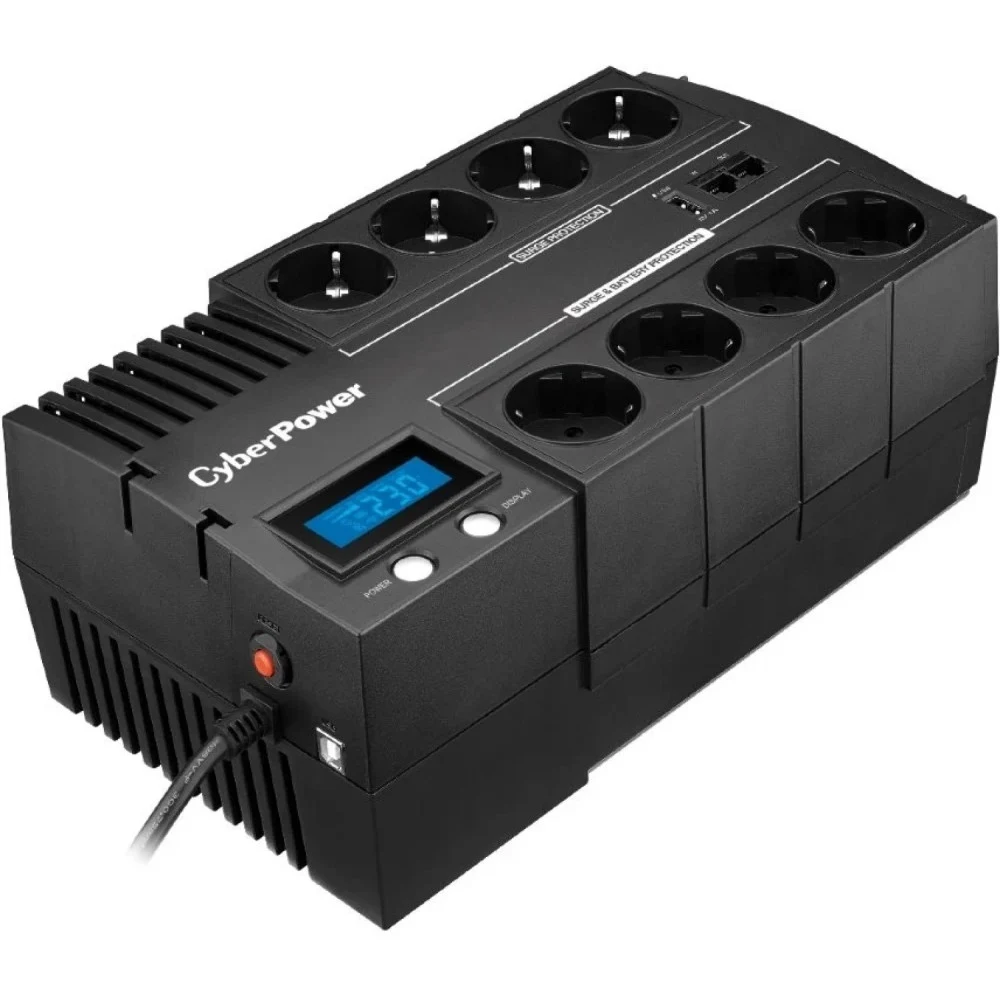 Источник бесперебойного питания (ИБП) CyberPower ИБП CyberPower BR700E, Line-Interactive, 700VA/420W, 8 (4+4) Schuko розеток, USB. / CBR-BR700EA / UPS CyberPower BR700E, Line-Interactive, 700VA/420W