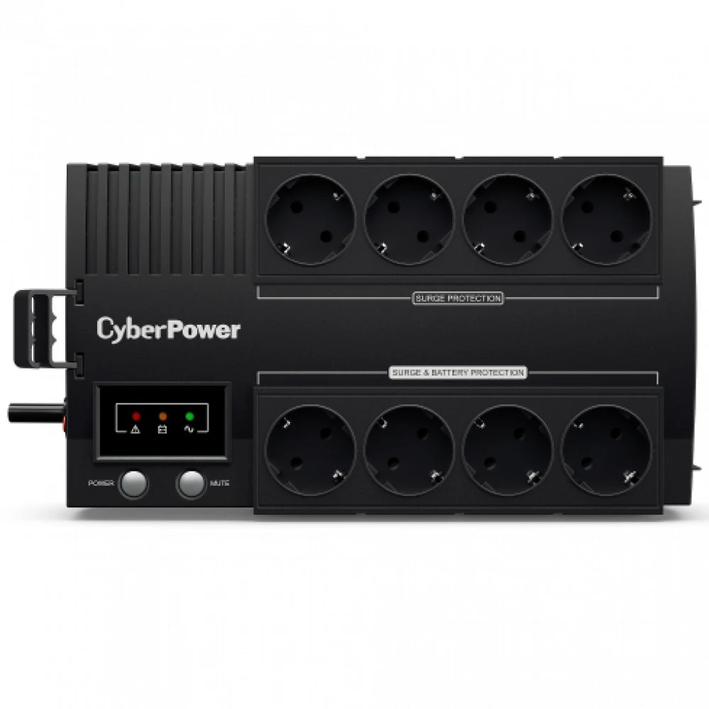 Источник бесперебойного питания ИБП CyberPower BS650E NEW линейно-интерактивный 650ВА/390Вт, 4+4 евророзетки, USB / CBR-BS650E. / UPS Line-Interactive CyberPower BS650E NEW 650VA/390W USB (4+4 EURO)