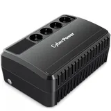 Источник бесперебойного питания, CyberPower, BU850E, Мощность 850ВА/425Вт, BU-серия, Линейно-интерактивный, Напольный, Диапазон работы AVR:165-275В, Бат.1 шт., Вых: 4xSchuko , Чёрный