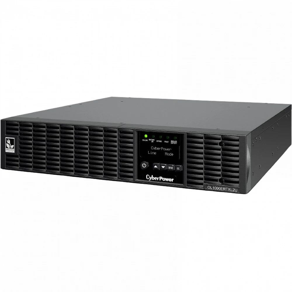 ИБП CyberPower OL1000ERTXL2U, Rackmount, Online, 1000VA/900W, 8 IEC-320 С13 розеток, USB&Serial, RJ11/RJ45, SNMPslot, LCD дисплей, Black, 0.5х0.6х0.2м., 21.7кг./ UPS Online CyberPower OL1000ERTXL2U