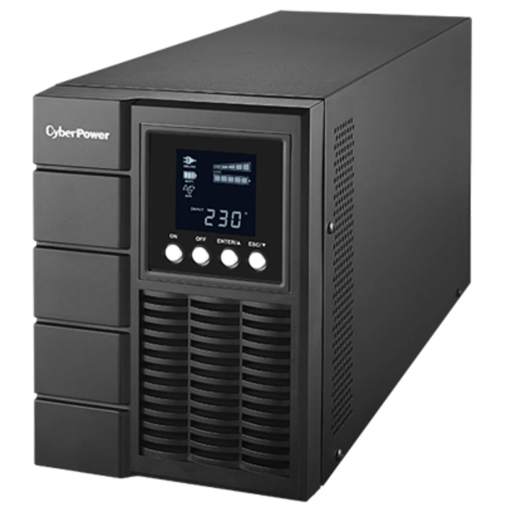 Источник бесперебойного питания, CyberPower , OLS1000E, Мощность 1000ВА/900Вт, OLS-серия,On-Line, Напольный, ЖК/ Smart/USB/RS-232/Tel.line, Диапазон работы AVR: 160-300В, Бат.блок 3 шт., Вых: 4xIEC
