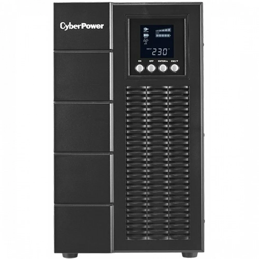 Источник бесперебойного питания, CyberPower, OLS2000E, Мощность 2000ВА/1800Вт, OLS-серия, On-Line, Напольный, ЖК/Smart/USB/RS-232/Tel.line, Диапазон работы AVR: 160-300В, Бат.блок 6 шт., Вых: 4xIEC