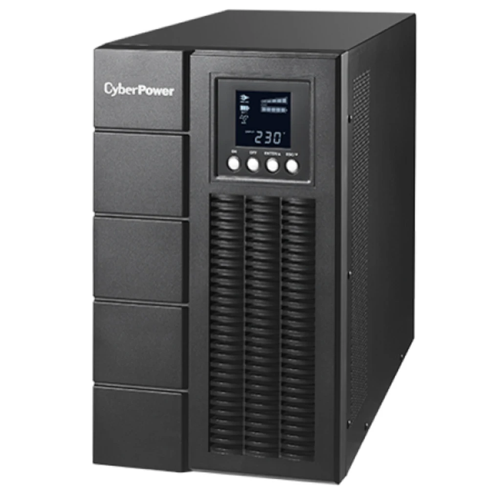 Источник бесперебойного питания, CyberPower, OLS3000E, Мощность 3000ВА/2700Вт, OLS-серия, Напольный, ЖК/ Smart/USB/RS-232/Tel.line, Диапазон работы AVR: 190-300В, Бат.блок 6 шт., Вых: 4xIEC C13/1xIE