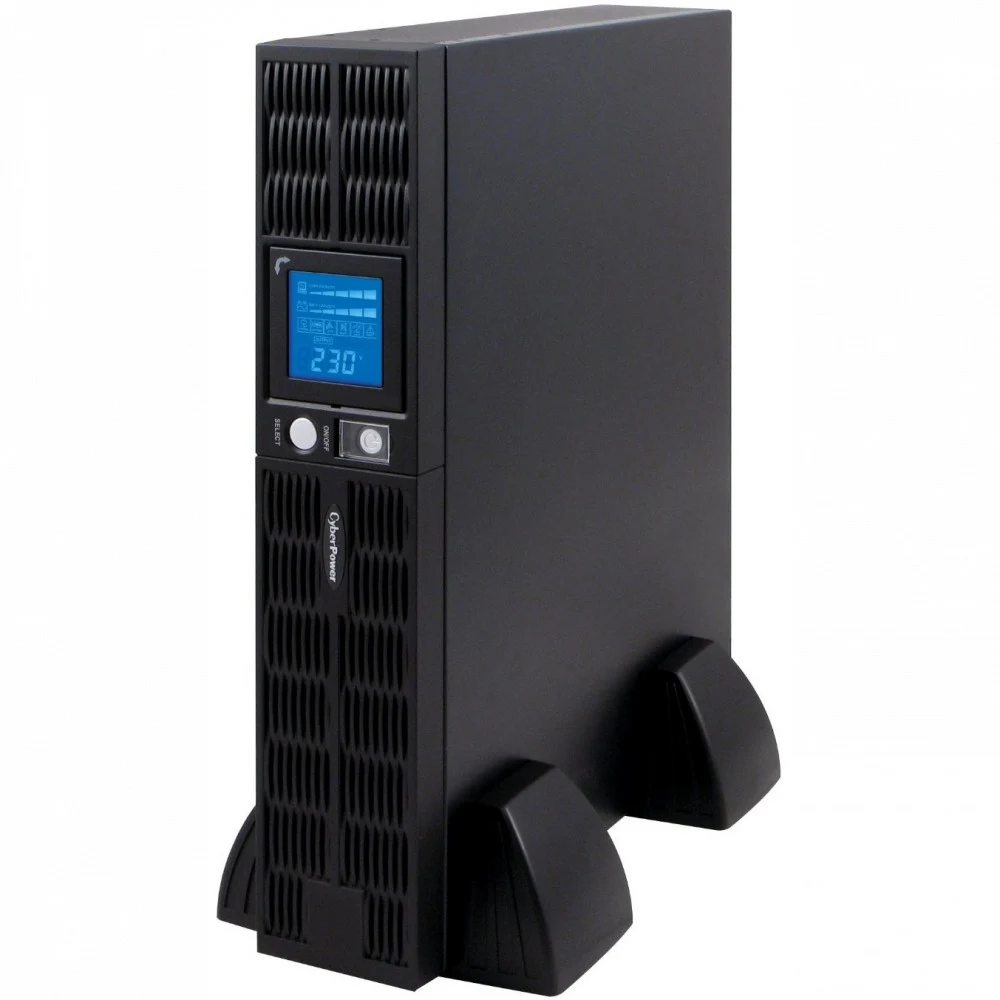 ИБП CyberPower PR1000ELCDRT2UA, Rackmount, Line-Interactive, 1000VA/900W, 8 IEC-320 С13 розеток, USB&Serial, RJ11/RJ45, SNMPslot, LCD дисплей, Black, 0.6х0.5х0.3м., 30.2кг./ UPS Line-Interactive Cyb
