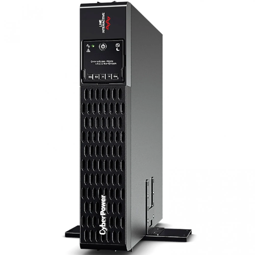 Источник бесперебойного питания, CyberPower, PR1000ERTXL2U, Мощность 1000ВА/1000Вт, PRIII-серия, Линейно-интерактивный, Стоечный 2U, LCD/Smart/BMS/USB/RS232/EPO/RJ11/RJ45/Serial/Сухие контакты, AVR: