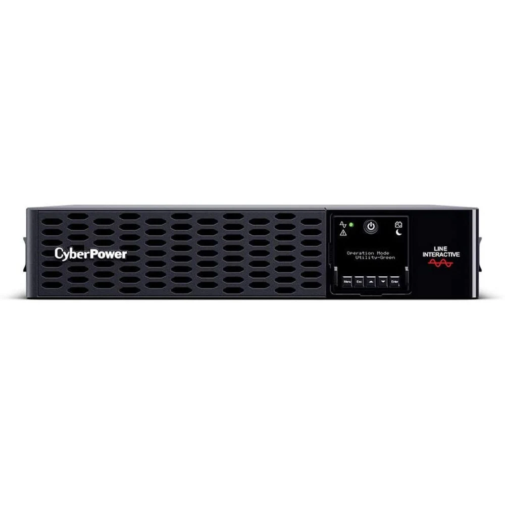 Источник бесперебойного питания, CyberPower, PR1500ERTXL2U, Мощность 1500ВА/1500Вт, PRIII-серия, Линейно-интерактивный, Стоечный 2U, LCD/Smart/BMS/USB/RS232/EPO/RJ11/RJ45/Serial/Сухие контакты, AVR:
