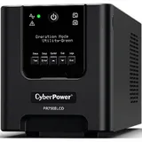 Источник бесперебойного питания, CyberPower, PR750ELCD, Мощность 750ВА/675Вт, PR-серия, Линейно-интерактивный, Напольный, ЖК/ Smar/USB, Диапазон работы AVR: 150-301В, Бат.1 шт., Вых: 6xIEC C13, Чёрн