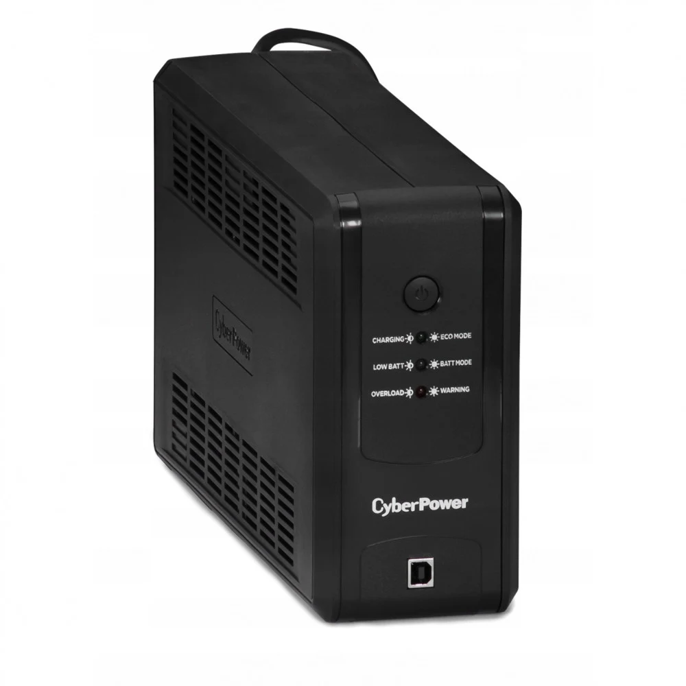 Источник бесперебойного питания, CyberPower, UT1100EG, Мощность 1100ВА/660Вт, UT-серия, Линейно-интерактивный, Напольный, LED/Tel.line/USB, Диапазон работы AVR:165-290В, Бат.1 шт., Вых: 4xSchuko , Ч