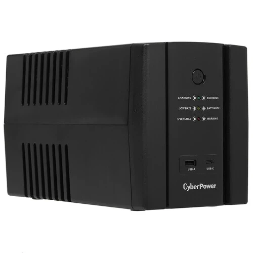 Источник бесперебойного питания, CyberPower, UT2200EG, Мощность 2200ВА/1320Вт, UT-серия, Линейно-интерактивный, Напольный, LED/Tel.line/USB, Диапазон работы AVR:165-290В, Бат.1 шт., Вых: 4xSchuko, Ч