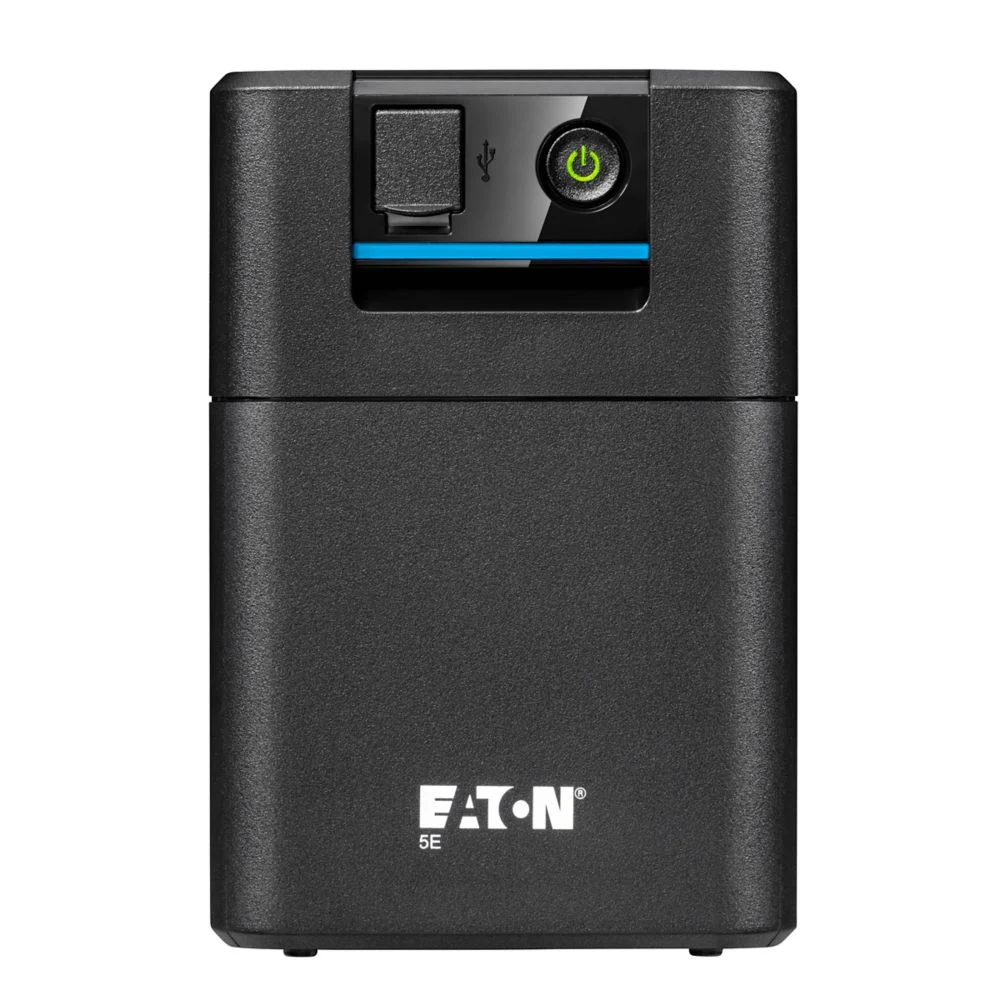 Источник бесперебойного питания, Eaton, 5E700UD, Мощность 700ВА/360Вт, Диапазон работы AVR: 140-300В, Бат.: 12В/7 Ач*1шт., Аппроксимированная синусоида, 2 вых.: 2 розетки Schuko, 1 USB порт, Цвет Чё