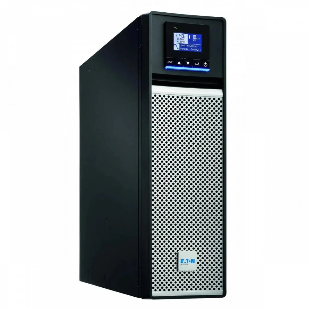 Источник бесперебойного питания, Eaton, 5PX3000IRT3UG2, Стоечный 19" 3U, Мощность 3000ВА/3000Вт, Диапазон работы AVR: 160-294В (с возможностью регулировки до 150-294В), Чистая синусойда, Бат.: 12В/9