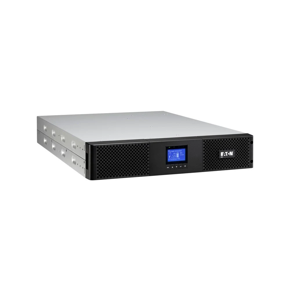 Источник бесперебойного питания, Eaton, 9SX3000IR, Онлайн, Стоечный 19" 2U, Мощность 3000ВА/2700Вт, Диапазон работы AVR: 200-276В (с возможностью регулировки до 140-276В), Бат.: 12В/9 Ач*6шт., Чиста