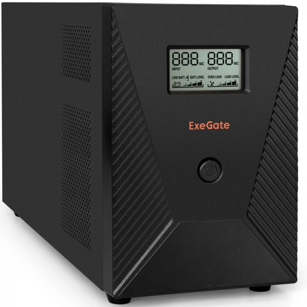 ИБП ExeGate SpecialPro Smart LLB-3000.LCD.AVR.6C13.RJ.USB (3000VA/1800W, LCD, AVR, 6*C13,RJ45/11,USB, батарея 12V 9Ah - 4 шт., металлический корпус, Black)
