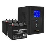 Комплект ИБП EX295987RUS + батарея 33Aч EX282974RUS 2шт (инвертор, синус, для котла) ExeGate SineTower SZ-1000.LCD.AVR.2SH.1C13.USB <1000VA/800W, чистый синусоида, LCD дисплей, AVR, 2*Schuko+1*C13,