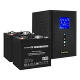 Комплект ИБП EX295987RUS + батарея 55Aч EX285667RUS 2шт (инвертор, синус, для котла) ExeGate SineTower SZ-1000.LCD.AVR.2SH.1C13.USB <1000VA/800W, чистый синусоида, LCD дисплей, AVR, 2*Schuko+1*C13,